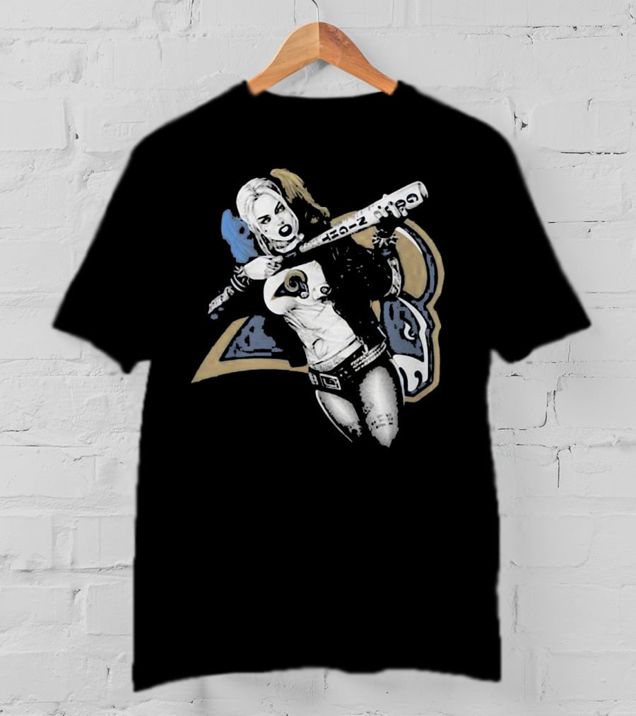 Dc Harley Quinn Rams Bat Villain Crossover T-Shirt