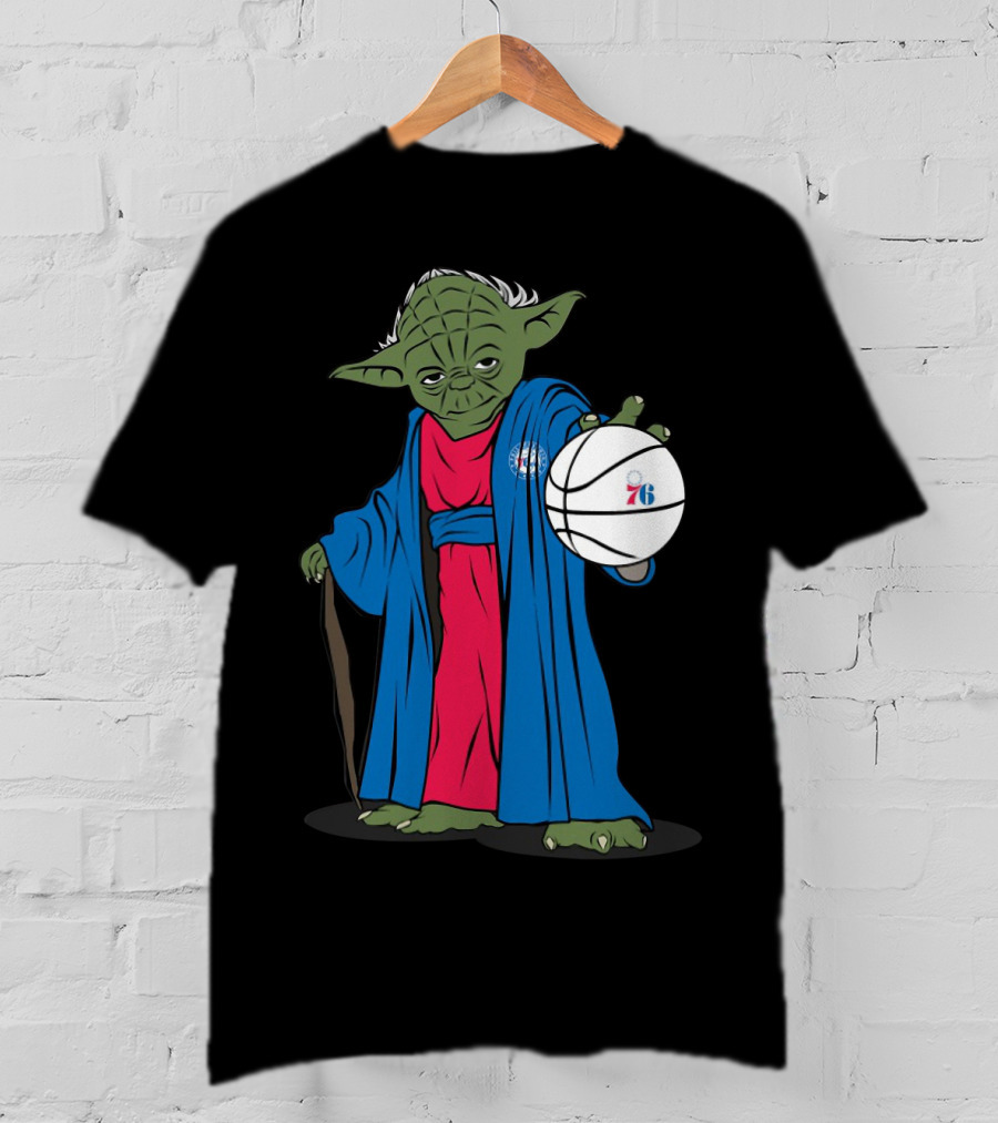 Master Yoda Philadelphia 76Ers Star Wars NBA Crossover T-Shirt