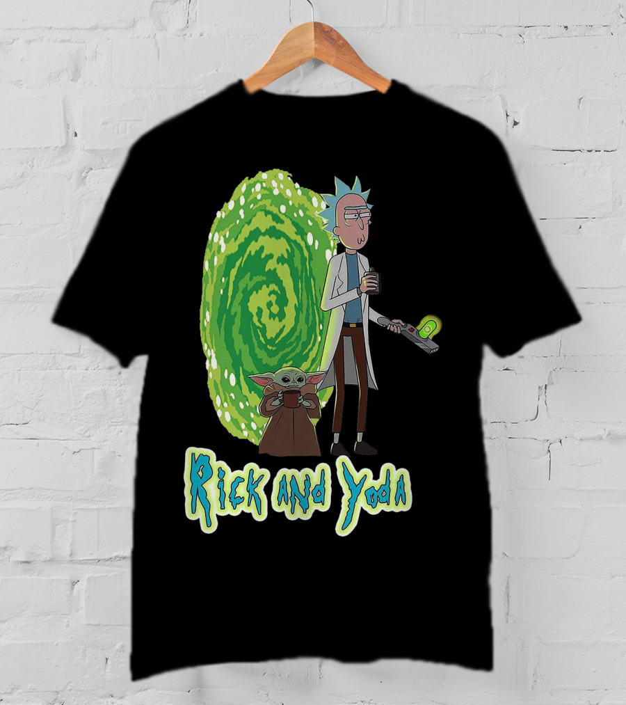 Rick And Yoda Portal Adventure T-Shirt