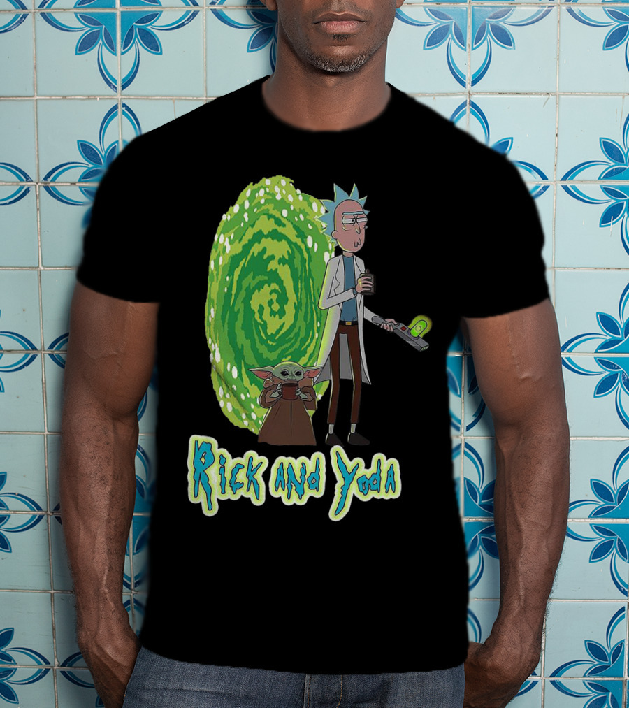 Rick And Yoda Portal Adventure T-Shirt