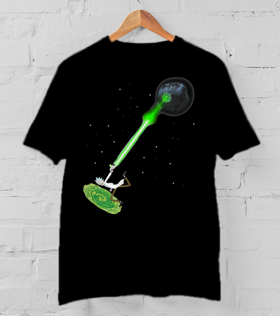 Rick Sanchez Kamehameha Death Star T-Shirt