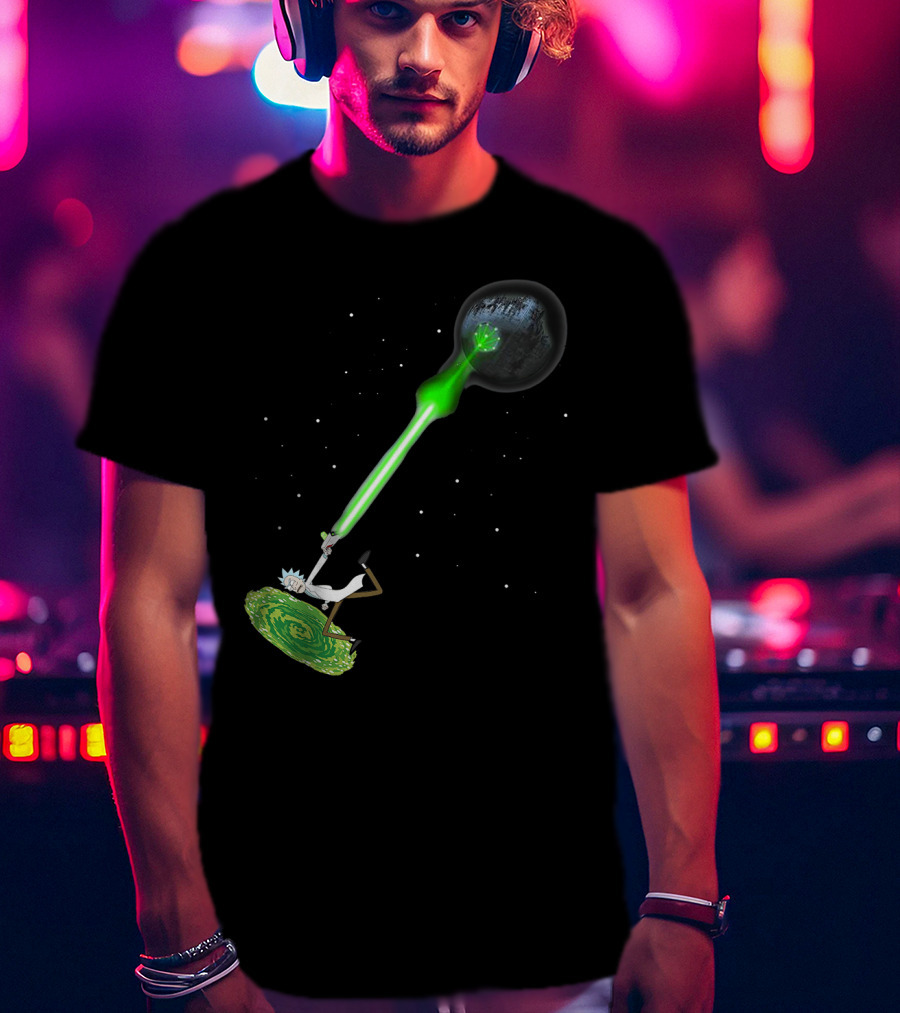 Rick Sanchez Kamehameha Death Star T-Shirt