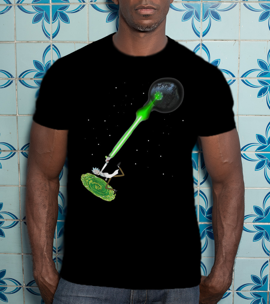 Rick Sanchez Kamehameha Death Star T-Shirt