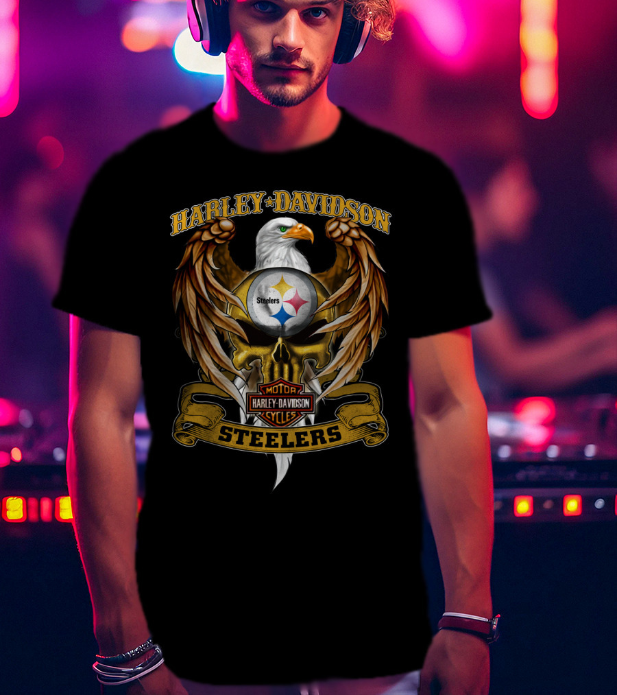 Harley Davidson Steelers Eagle Nfl Pittsburgh Steelers T-Shirt