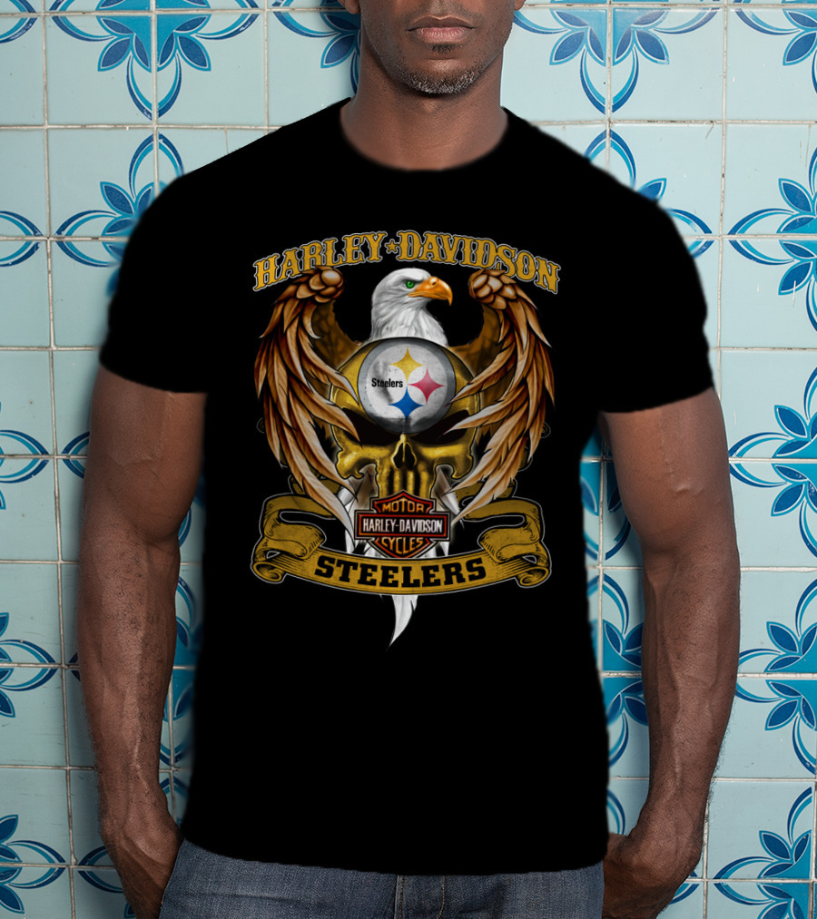 Harley Davidson Steelers Eagle Nfl Pittsburgh Steelers T-Shirt