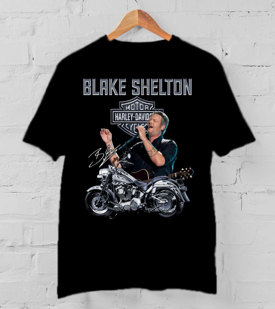 Blake Shelton Harley Davidson Motorcycles 129 Signature Edition T-Shirt
