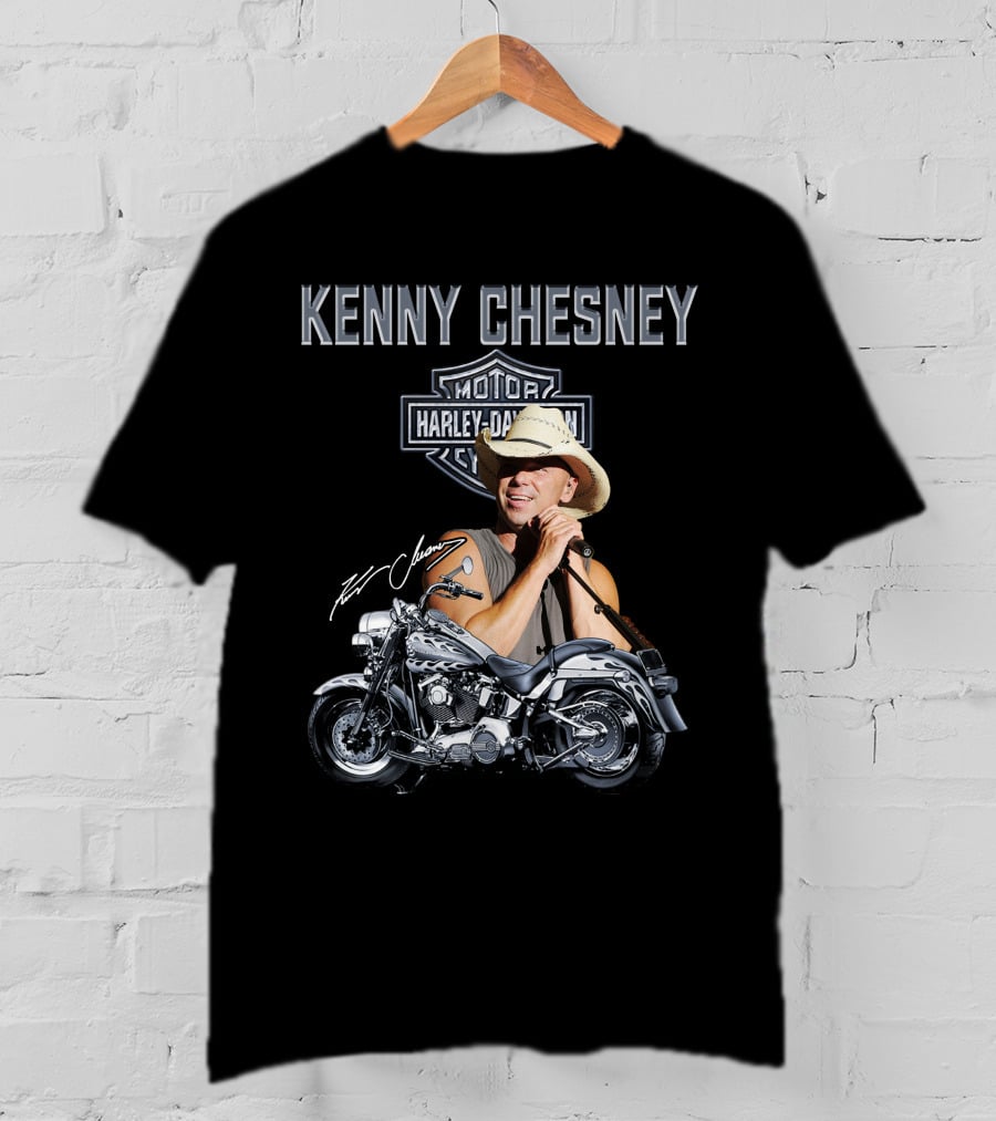Kenny Chesney Harley Davidson Motorcycles 129 Signature T-Shirt