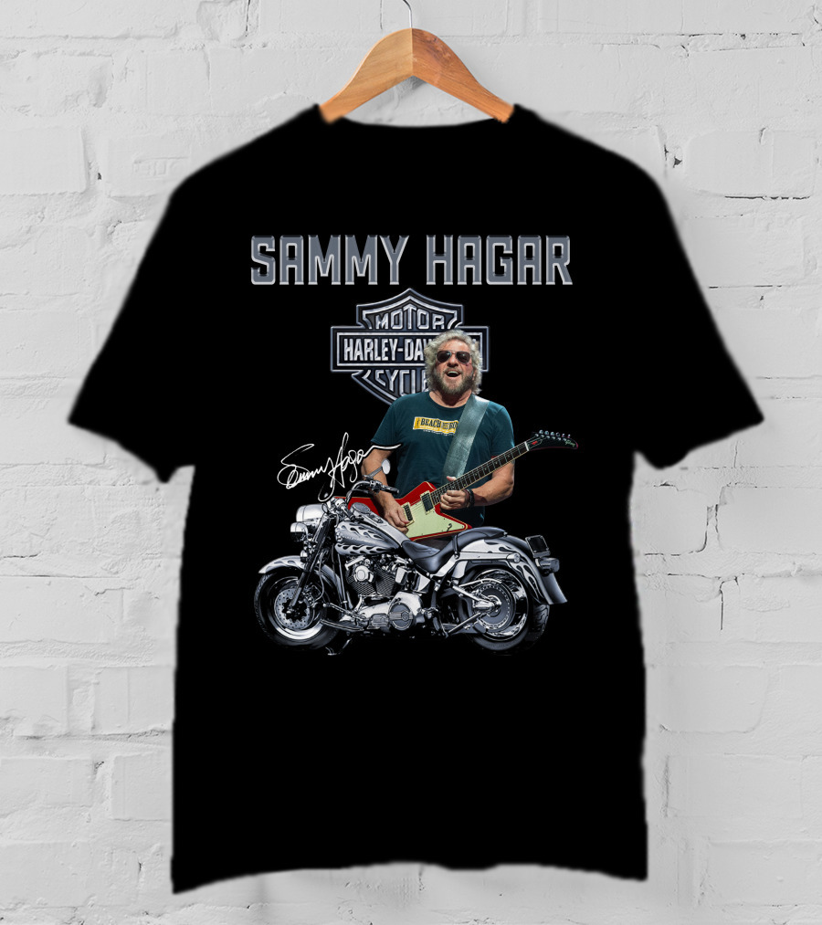 Sammy Hagar Harley Davidson Motorcycles Signature Guitar T-Shirt