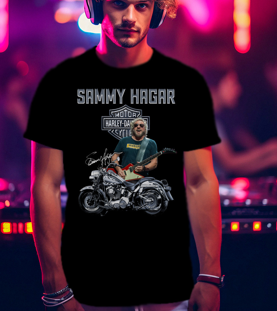 Sammy Hagar Harley Davidson Motorcycles Signature Guitar T-Shirt