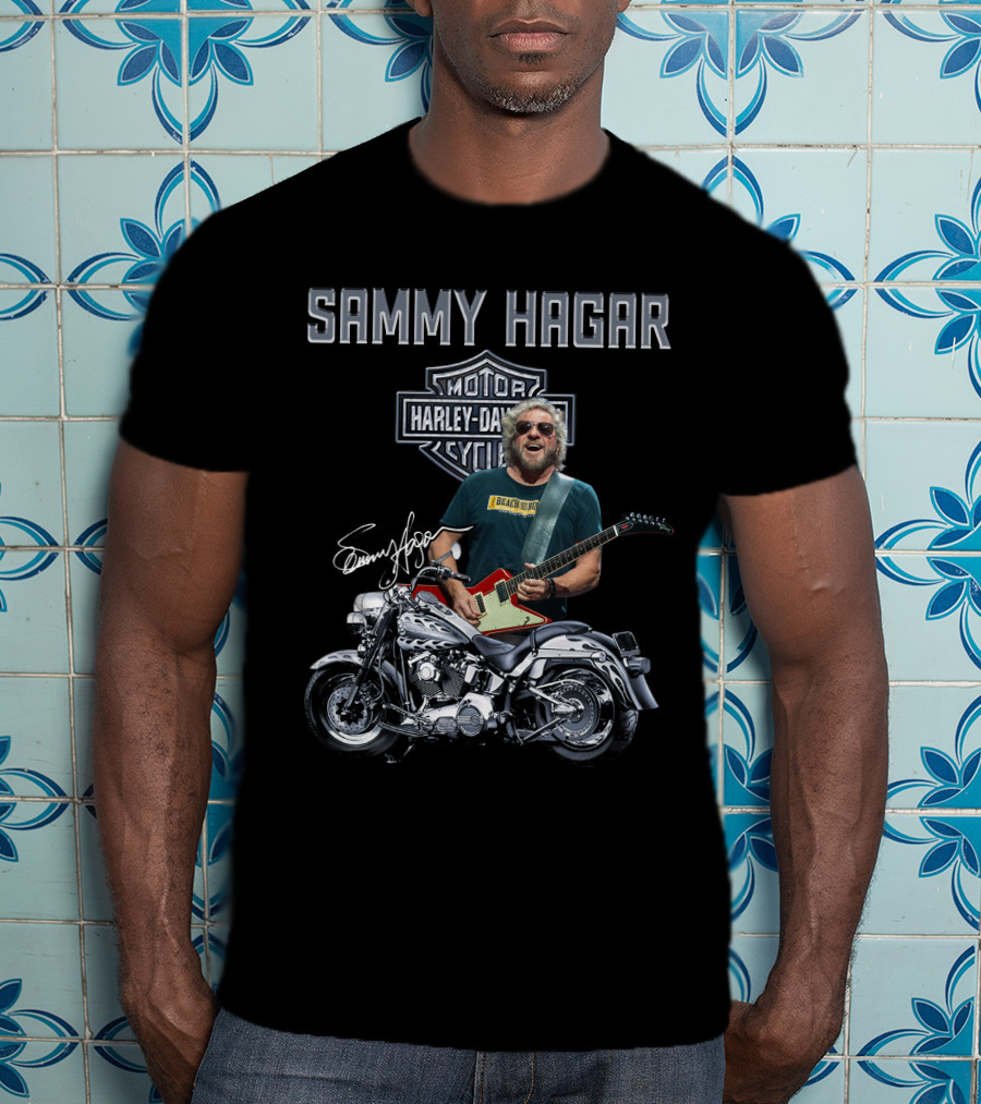 Sammy Hagar Harley Davidson Motorcycles Signature Guitar T-Shirt