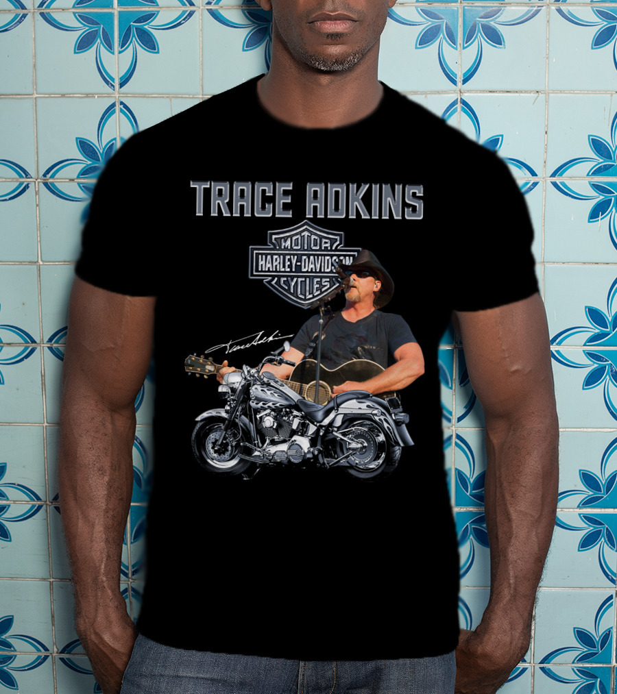 Trace Adkins Harley Davidson Motorcycles Guitar Performance T-Shirt
