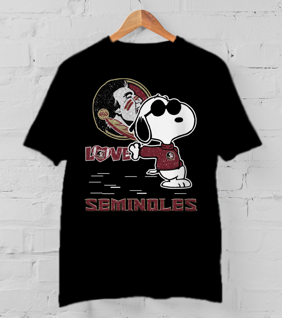 Snoopy Love Seminoles Florida State T-Shirt