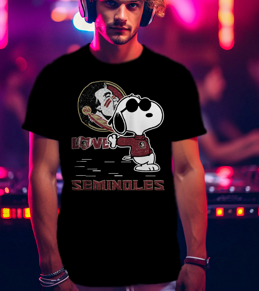 Snoopy Love Seminoles Florida State T-Shirt
