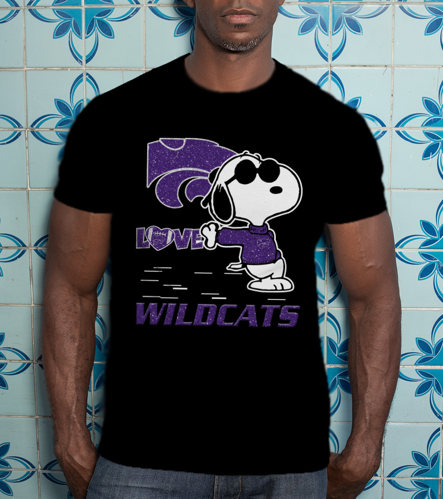 Snoopy Love Kansas State Wildcats Peanuts T-Shirt