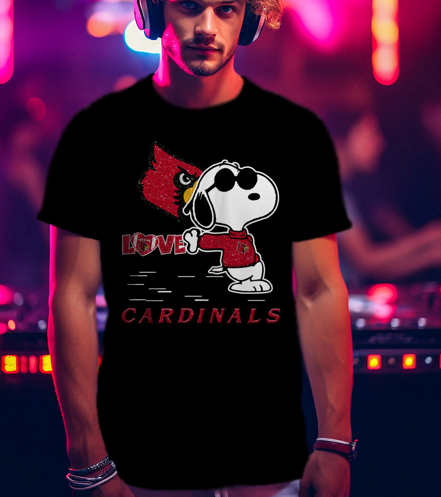 Snoopy Cardinals Love Louisville T-Shirt
