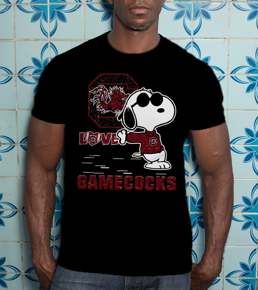 Snoopy Love Gamecocks South Carolina T-Shirt