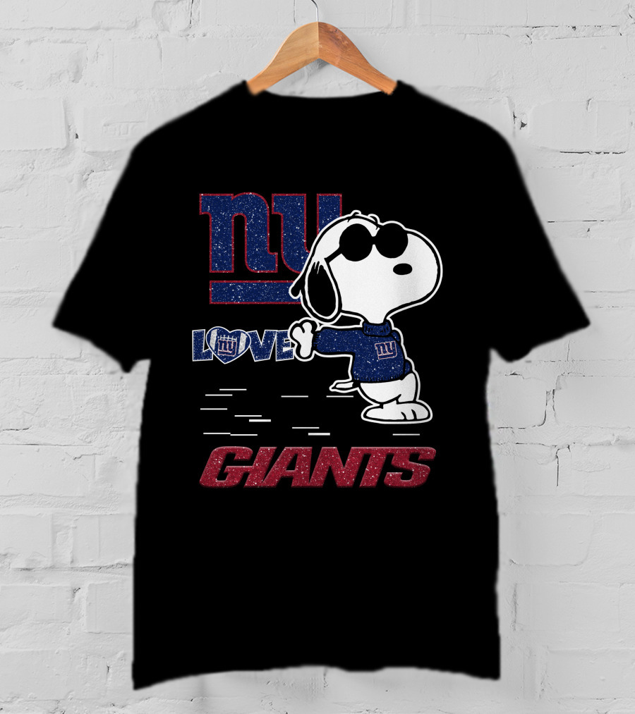 Snoopy NY Giants Love T-Shirt
