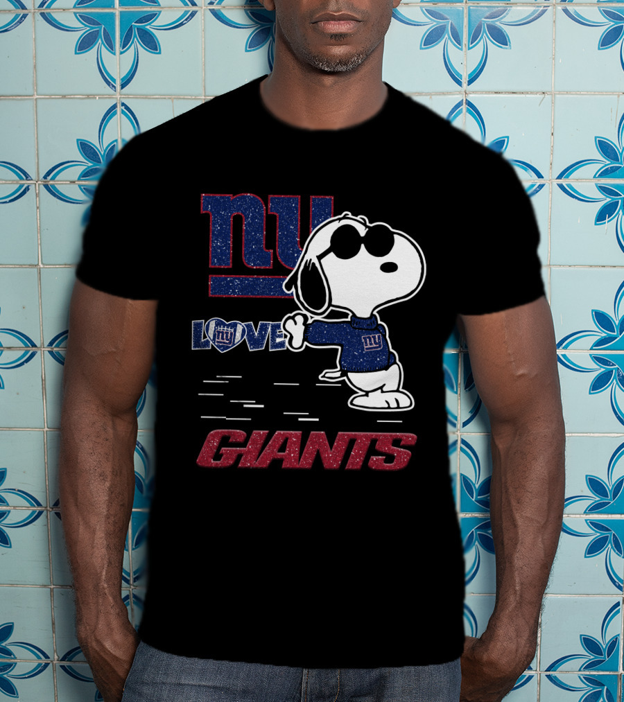 Snoopy NY Giants Love T-Shirt