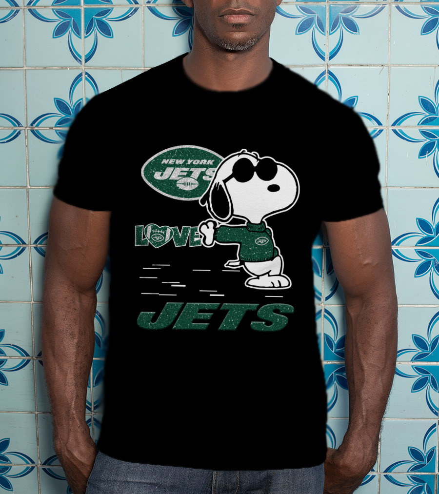 Snoopy New York Jets Love T-Shirt