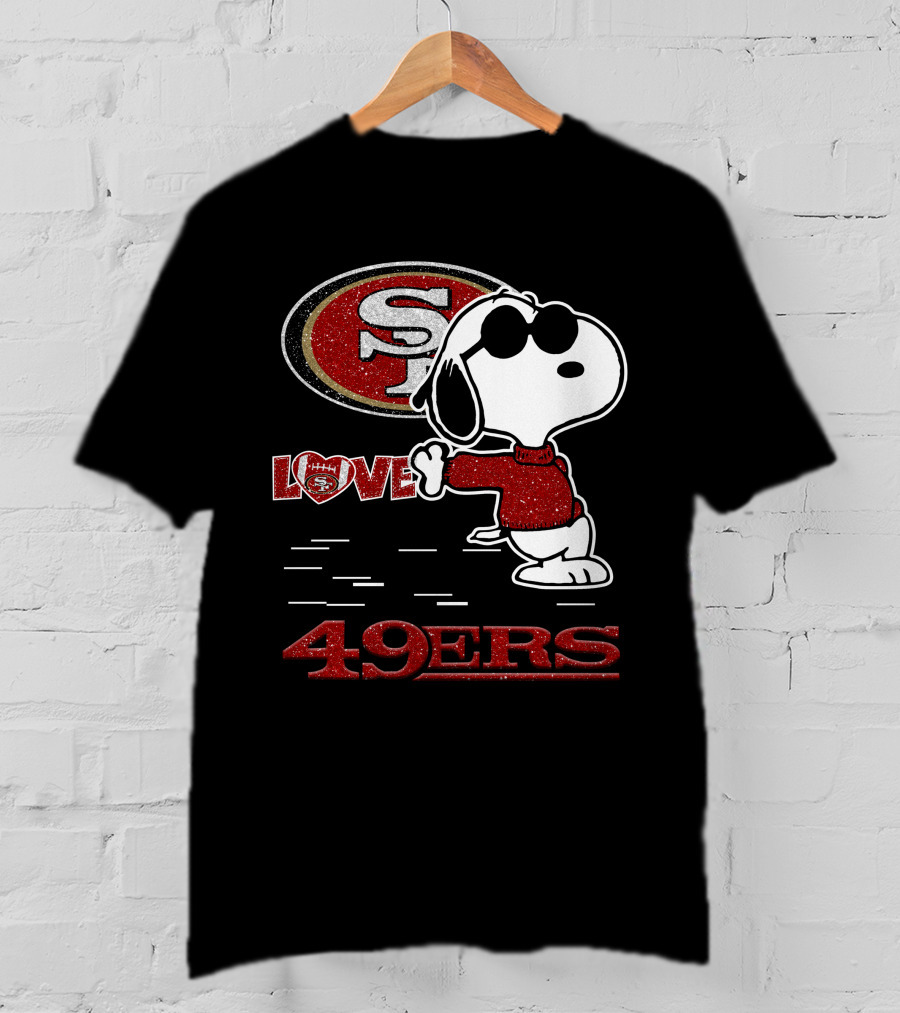 Snoopy Love San Francisco 49ers Fans Nfl Football 131 T-Shirt