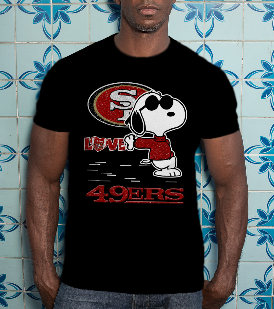 Snoopy Love San Francisco 49ers Fans Nfl Football 131 T-Shirt