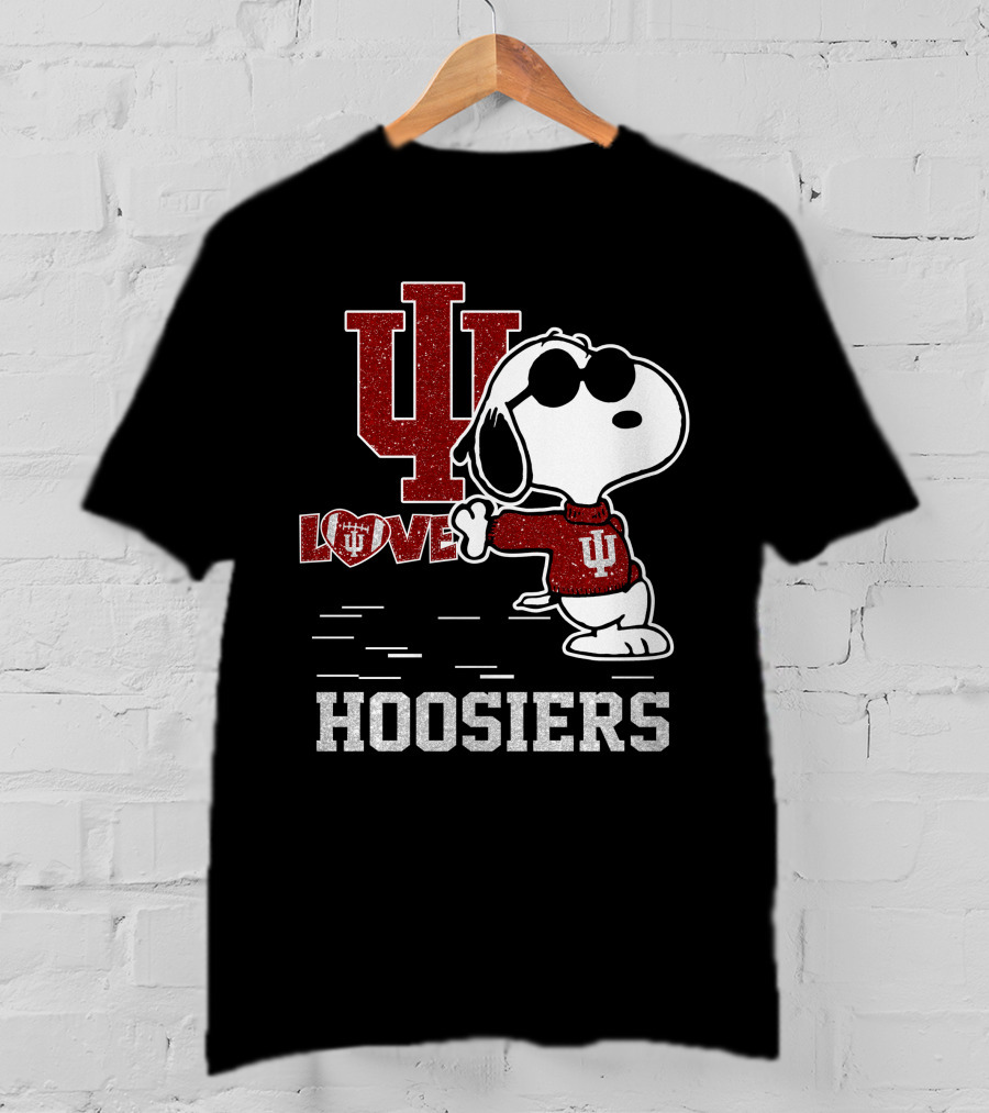Snoopy IU Love Indiana Hoosiers T-Shirt