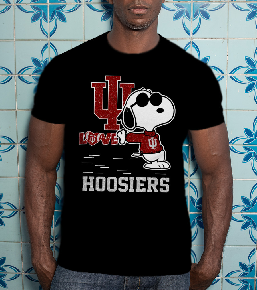 Snoopy IU Love Indiana Hoosiers T-Shirt