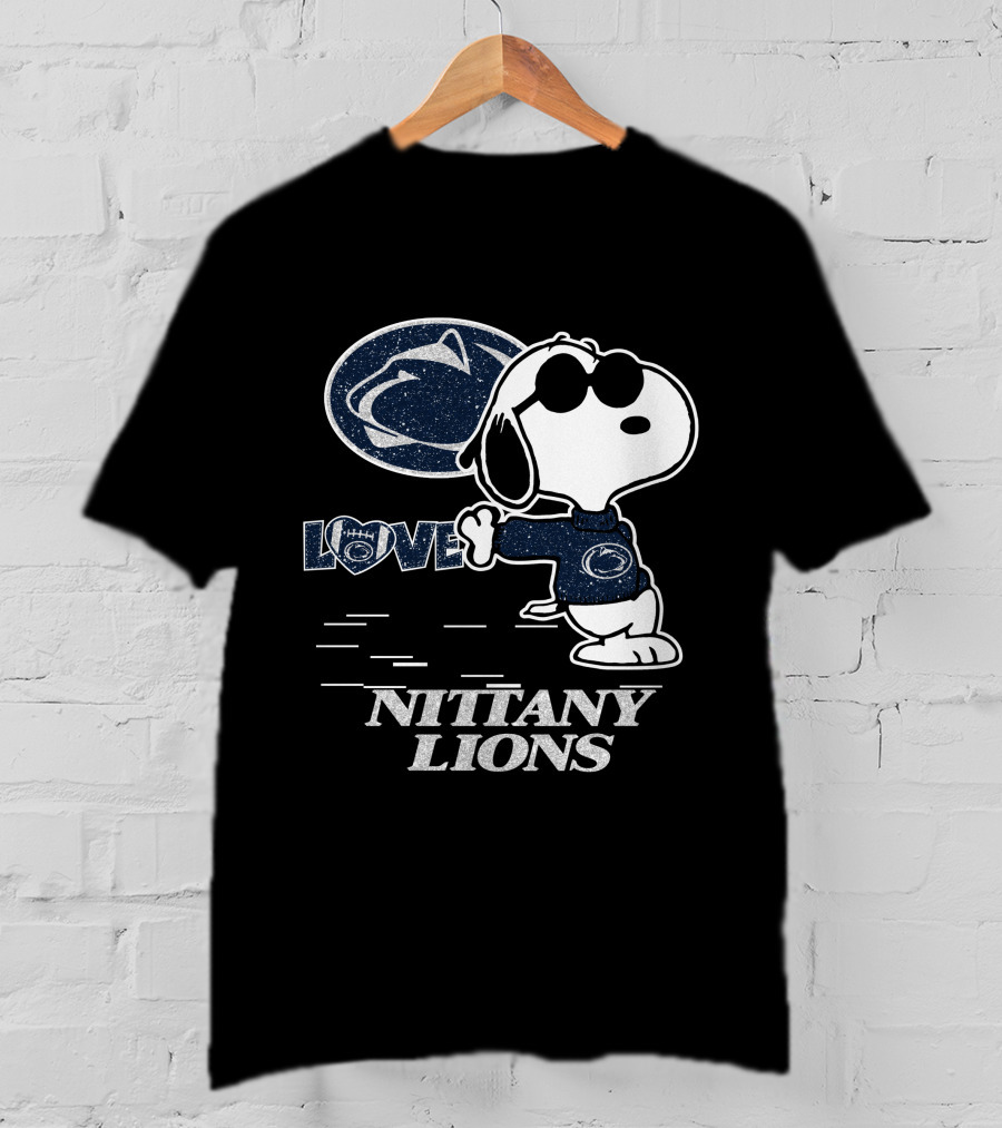 Snoopy Love Nittany Lions Penn State Football Peanuts T-Shirt