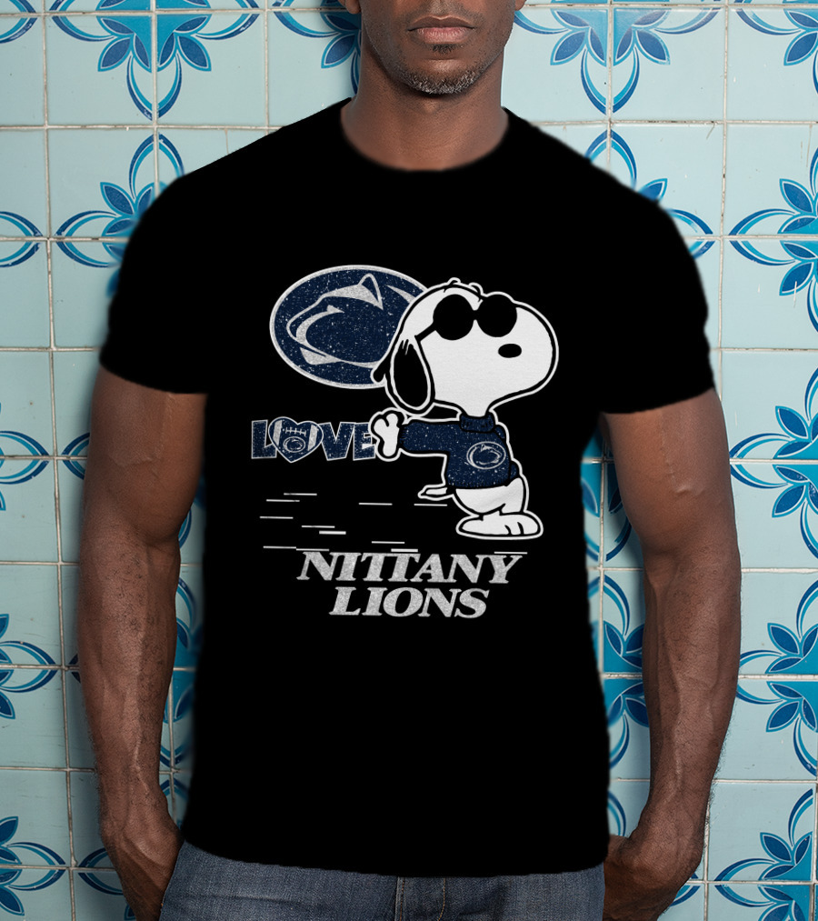 Snoopy Love Nittany Lions Penn State Football Peanuts T-Shirt