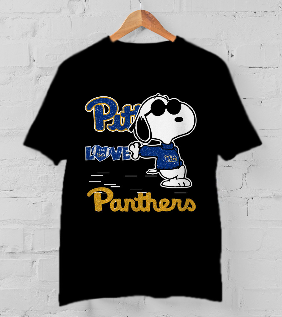 Pitt Love Snoopy Panthers T-Shirt