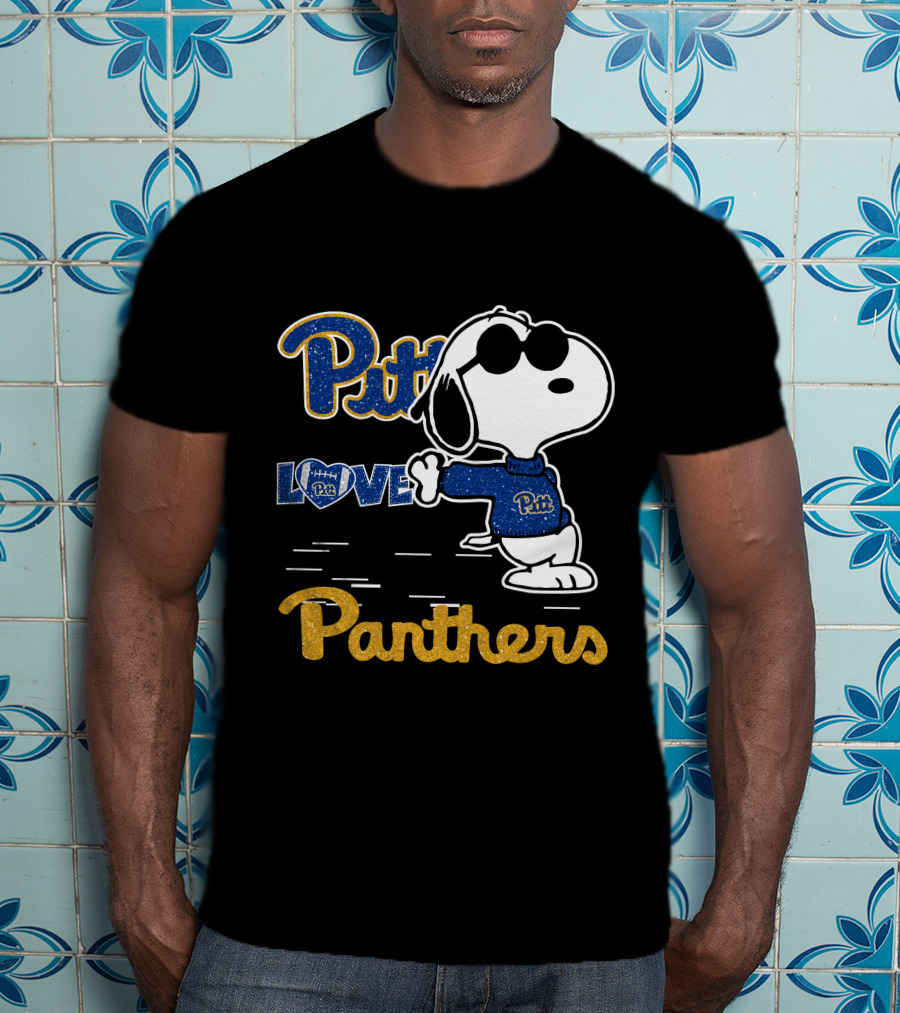 Pitt Love Snoopy Panthers T-Shirt