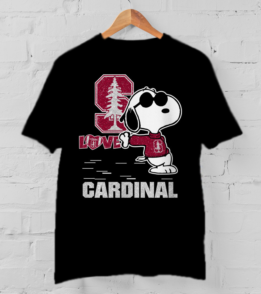 Snoopy Stanford Cardinal Love T-Shirt