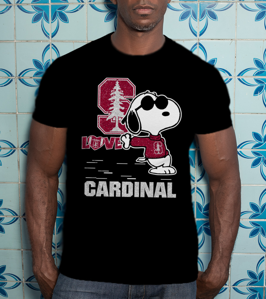 Snoopy Stanford Cardinal Love T-Shirt