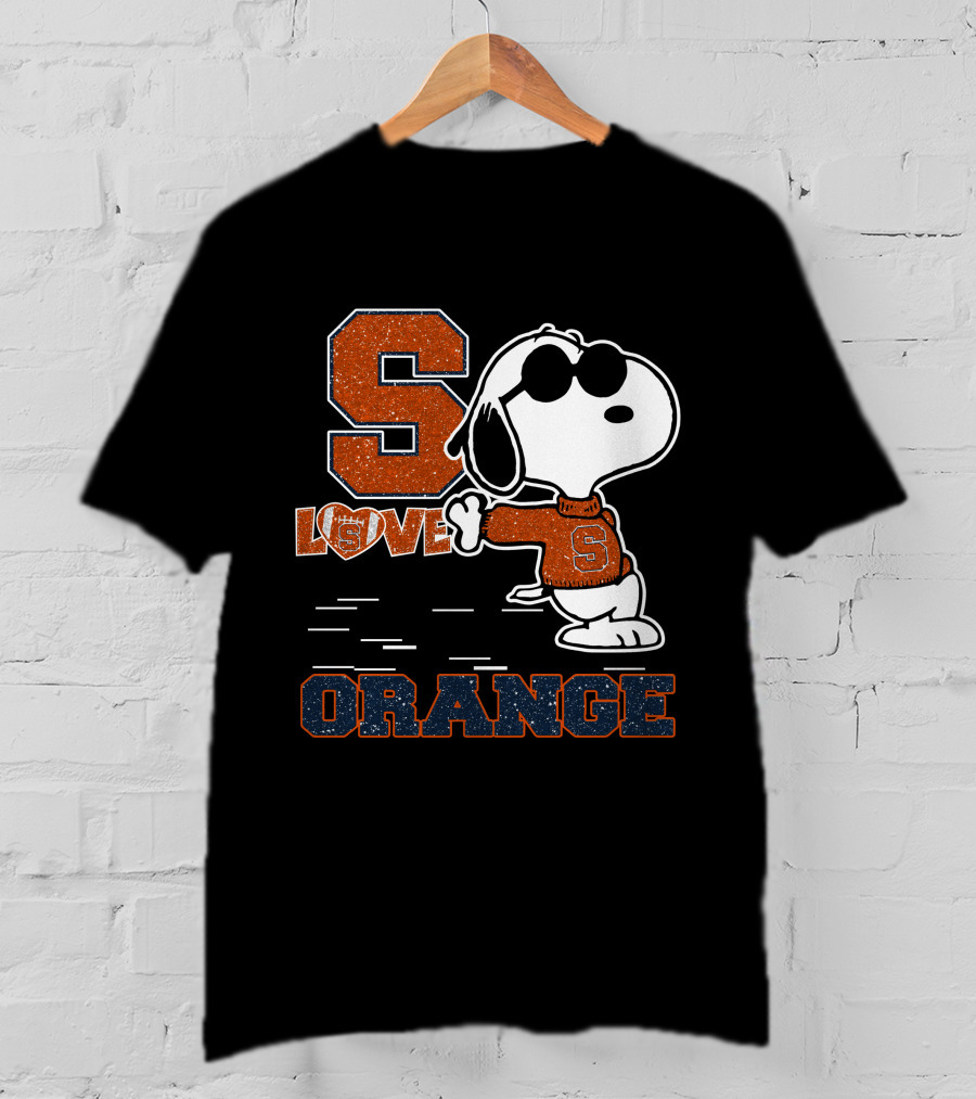 Snoopy Love Syracuse Orange Football T-Shirt
