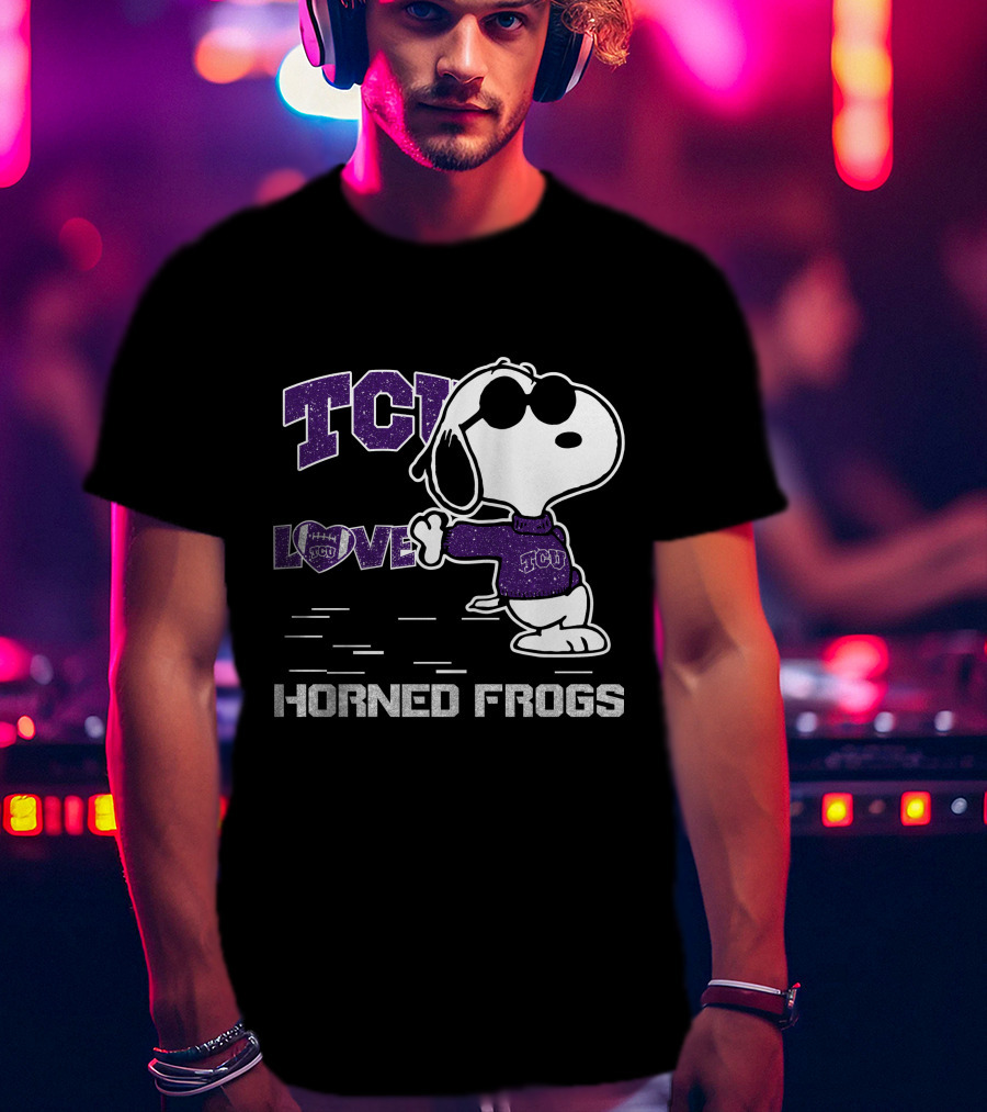 TCU Love Snoopy Horned Frogs T-Shirt