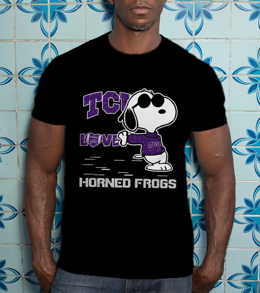 TCU Love Snoopy Horned Frogs T-Shirt