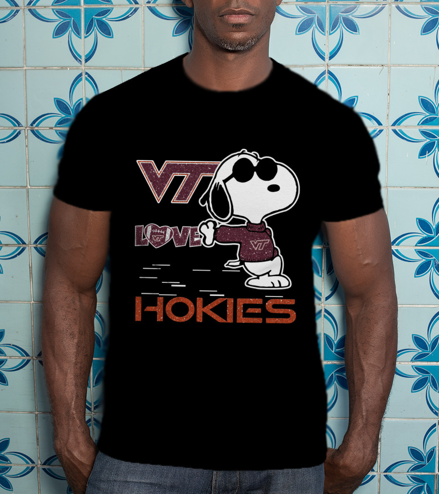 VT Snoopy Love Hokies T-Shirt