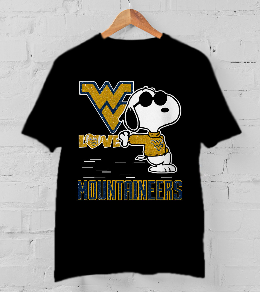 Snoopy Love West Virginia Mountaineers T-Shirt