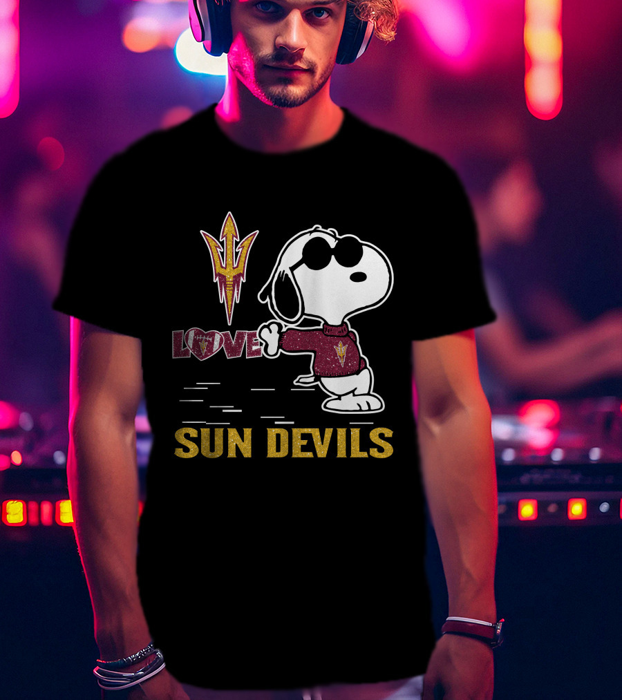 Snoopy Love Sun Devils T-Shirt