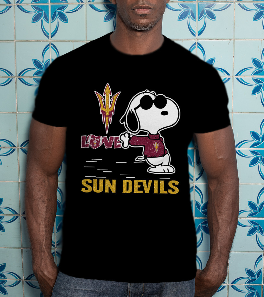 Snoopy Love Sun Devils T-Shirt