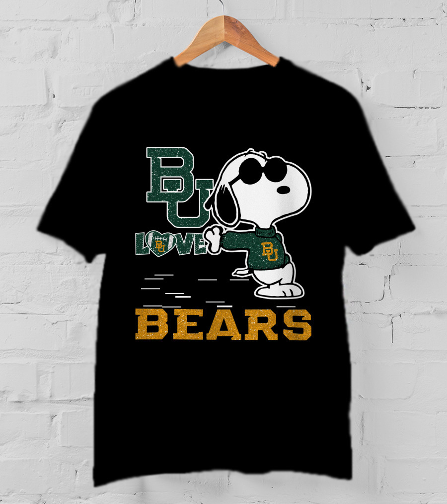 BU Love Snoopy Baylor Bears T-Shirt