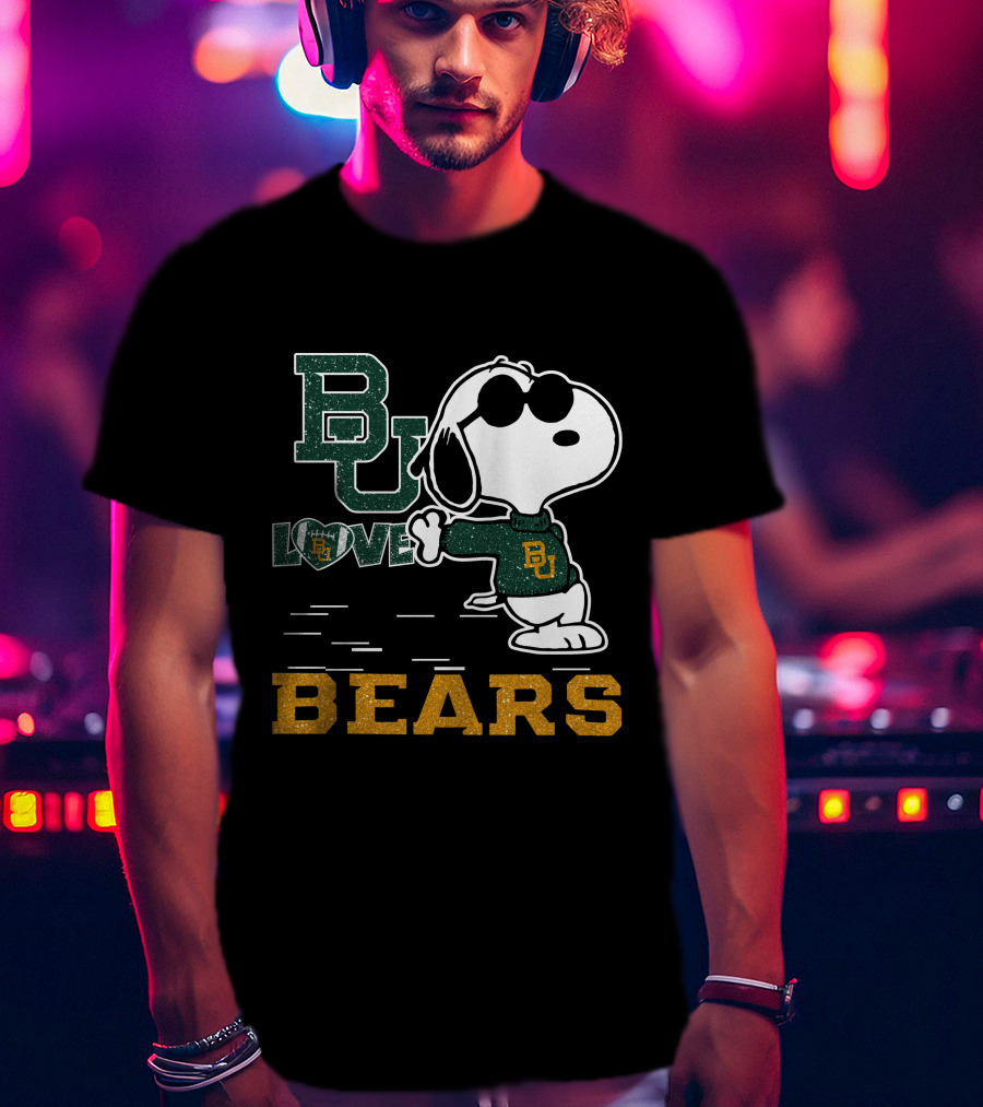 BU Love Snoopy Baylor Bears T-Shirt