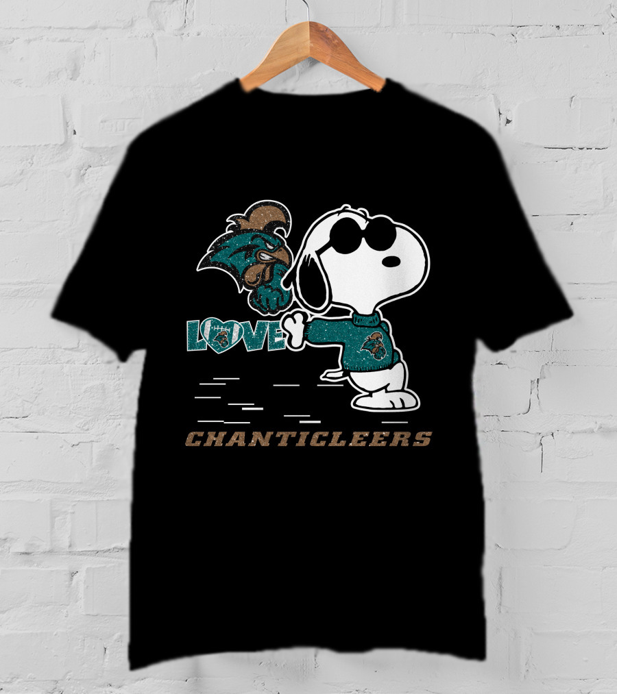 Snoopy Love Coastal Carolina Chanticleers T-Shirt