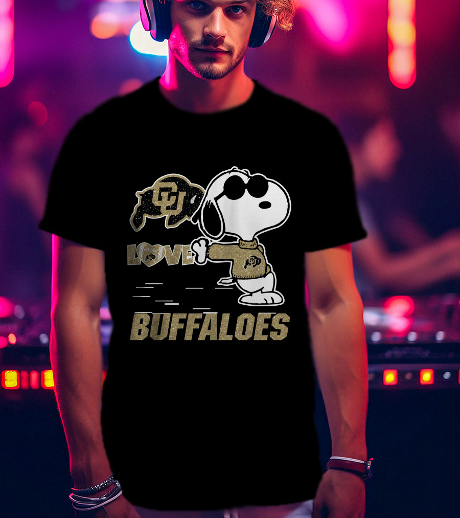 Snoopy CU Buffaloes Love T-Shirt