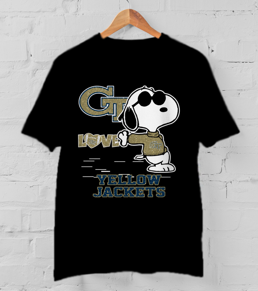 GT Snoopy Love Georgia Tech Yellow Jackets T-Shirt