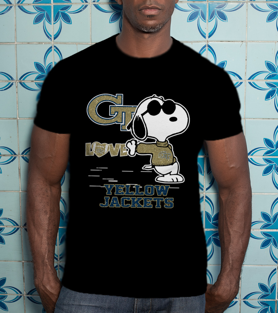 GT Snoopy Love Georgia Tech Yellow Jackets T-Shirt
