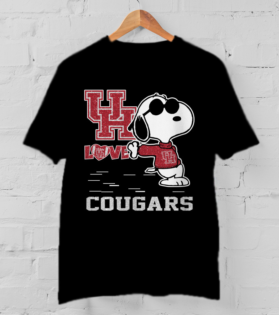 Snoopy UH Love Cougars T-Shirt