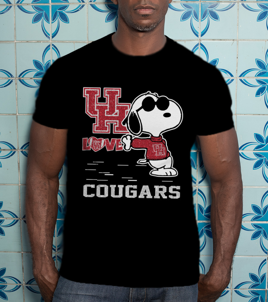 Snoopy UH Love Cougars T-Shirt