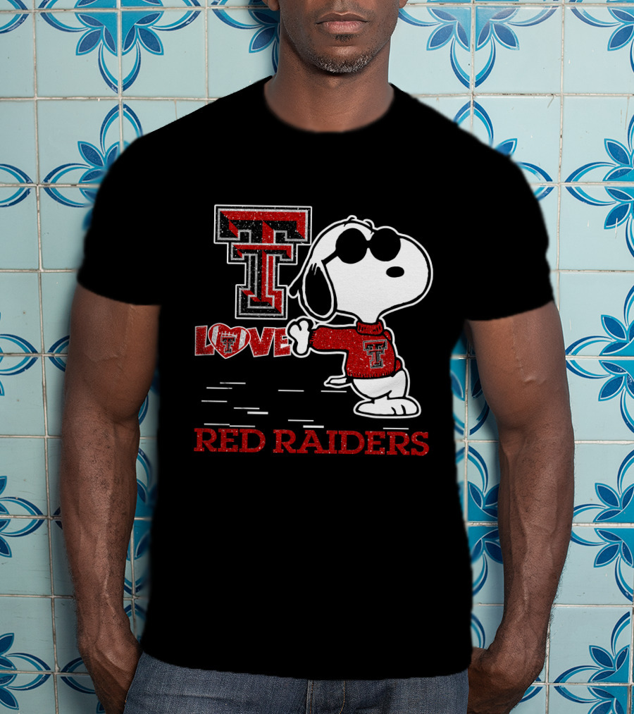 Snoopy Love Texas Tech Red Raiders TT T-Shirt