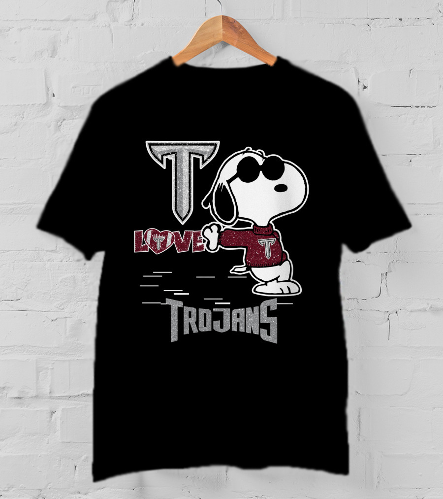 Snoopy Love T Troy Trojans T-Shirt